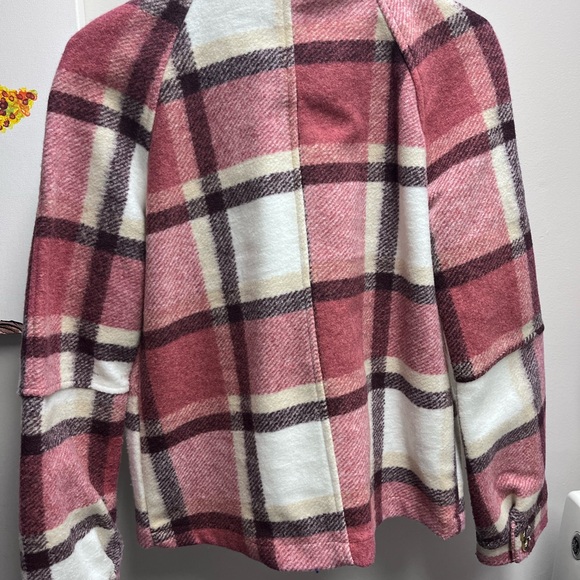 Avec Les Filles Pink and White Plaid Jacket - Picture 2 of 5